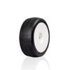 TZO 401 Set Non-Glued (Tires+Inserts+Rims), White Rims, Medium Coast 2 Coast RC