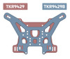 TKR9429B – Shock Tower (rear, lightened, 7075 CNC, GM ano, ET/NT48 2.0) Coast 2 Coast RC