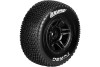 Louise RC - SC-TURBO - 1-10 Short Course Tire Set - Mounted - Super Soft - Black Wheels - Hex 12mm - SLASH 2WD Rear - SLASH 4X4 F/R - L-T3147VBTR Coast 2 Coast RC