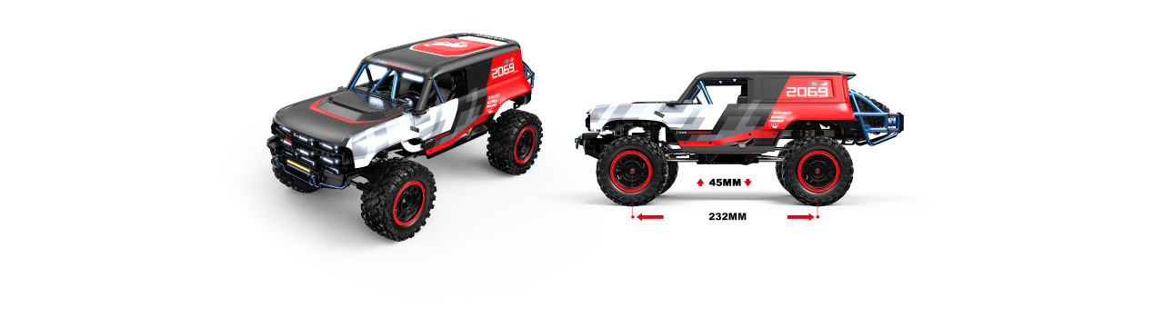 MJX 1/12 Hyper Go Ford Bronco R 4wd Brushless 2s rc Crawler