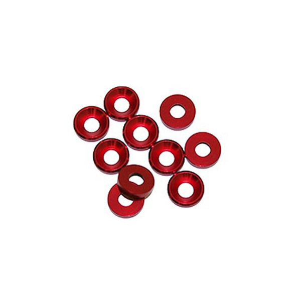 Ultimate 4mm. Alu. Washer Red (10 PCS) UR1511-R Coast 2 Coast RC