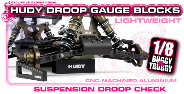 Hudy Chassis Droop Gauge Support Blocks 30mm -1/8 Offroad - Hd107704