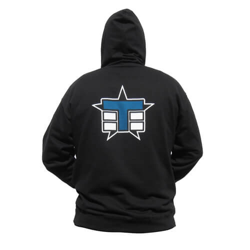 Tekno RC “Stripe” Pullover Hoodie (horizontal design, black). (X-Large)