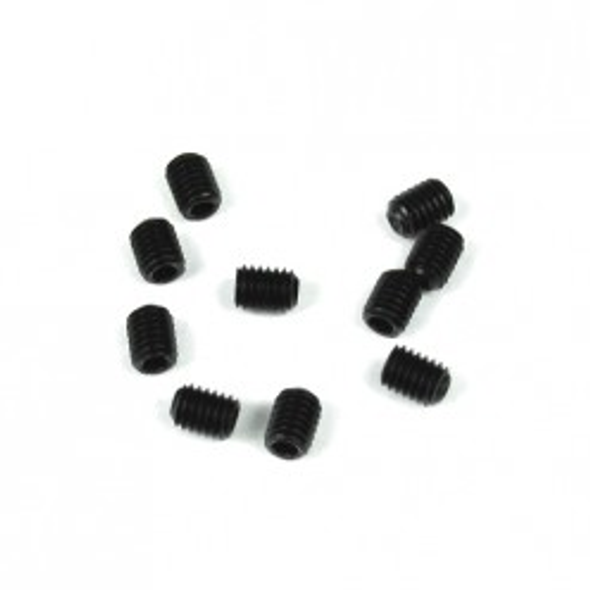 TKR1601 M3x4mm Set Screws (black, 10pcs) Coast 2 Coast RC