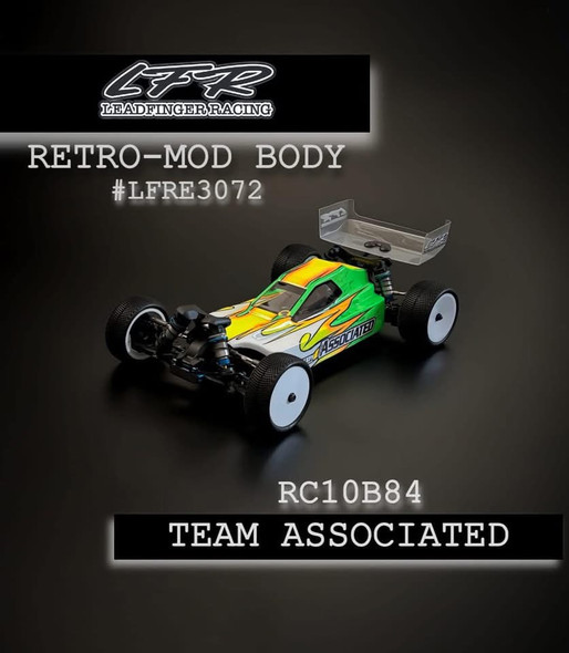 Retro-mod body (clear) for the Team Associated B84 Coast 2 Coast RC Retro-mod body (clear) for the Team Associated B84 Coast 2 Coast RC