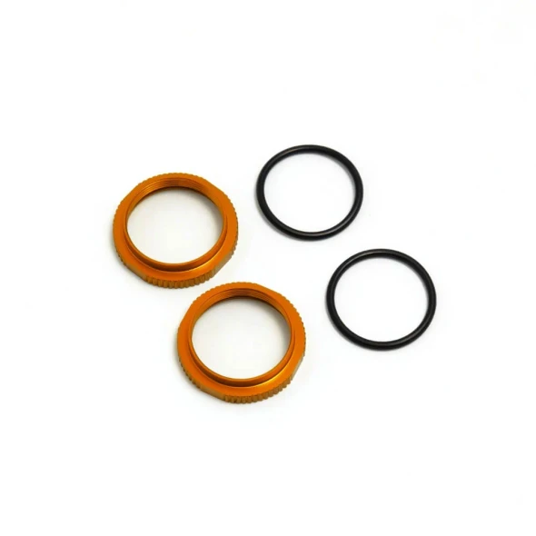 TKR6013BO – Shock Adjustment Collars (short, aluminum, ORANGE ano, 2pcs)