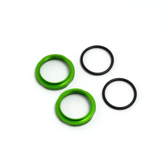 TKR6013BG – Shock Adjustment Collars (short, aluminum, GREEN ano, 2pcs)
