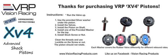 VRP Pistons XV4 5 Hole 1.5mm HBB (High Blow-By) (2 x Pistons) for 1/8th Tekno - Kyosho - Sworks - AE- Sparko - Mugen - Mayako