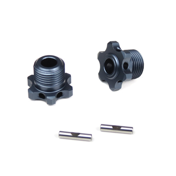 TKR5569 17mm Narrow Wheel Hubs (for TKR5580 axles, lightened, w/pins, 2pcs Coast 2 Coast RC
