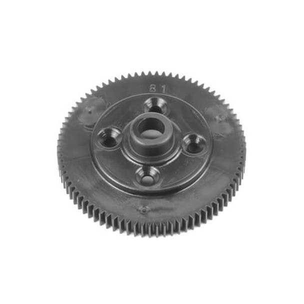 TKR6522B Spur Gear (revised material, 81t, 48pitch, black, EB410.2) Coast 2 Coast RC