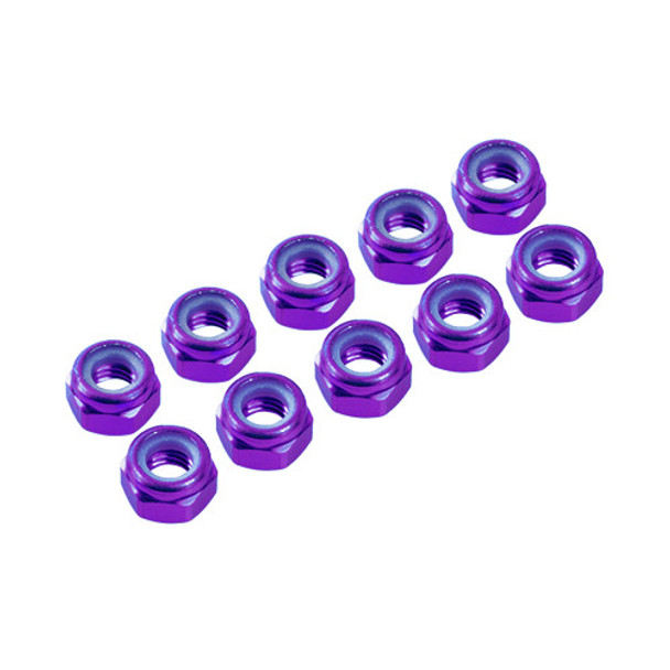 Ultimate 4mm Alu. Nylon Nut Purple (10 PCS) UR1512-P Coast 2 Coast RC