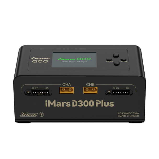 Gens Ace imars d300 Plus g-tech smart dual ac/dc charger (black) (6s/16a) (ac-300w) (dc-350w x2) w/b