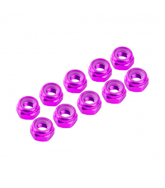 Ultimate 3mm Alu. Nylon Nut Pink(10 PCS) UR1502-PK Coast 2 Coast RC