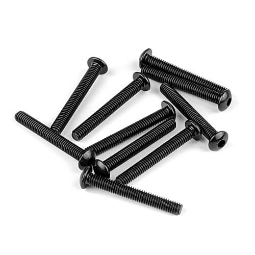 TKR1450 – M4x30mm Button Head Screws (black, 10pcs) Coast 2 Coast RC