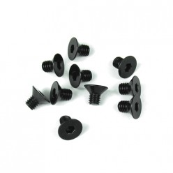 TKR1341 M4x6mm Flat Head Screws (black, 10pcs) Coast 2 Coast RC