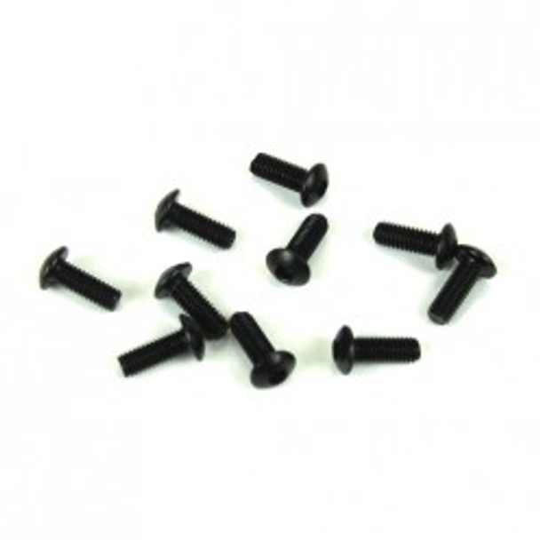 TKR1402 M3x8mm Button Head Screws (black, 10pcs) Coast 2 Coast RC