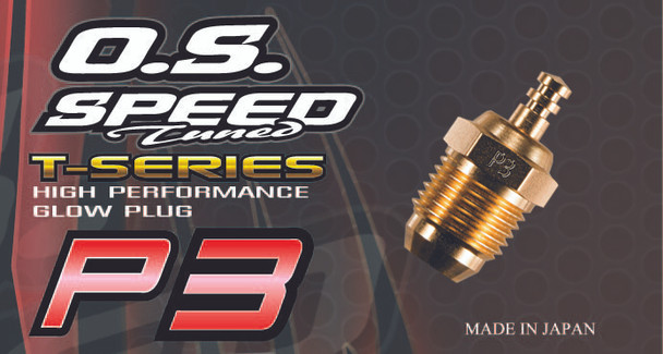 O.S. ENGINE P3 Turbo Glow Plug Ultra Hot- T-Series Gold #P3 Coast 2 Coast RC