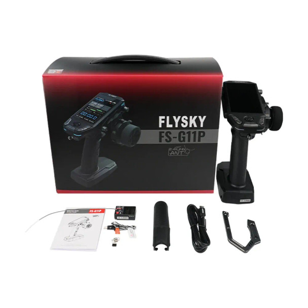 FLYSKY FS-G11P 2.4GHz 11CH ANT Protocol 3.5 inch IPS High-Brightness Display Radio Transmitter Built-in Omni-directional Dual Antennas Coast 2 Coast RC
