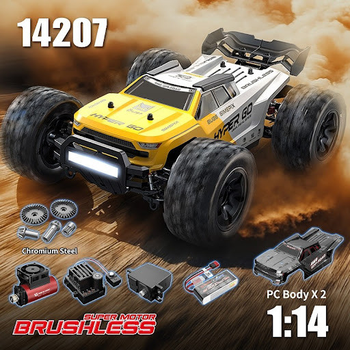 MJX 1/14 Hyper Go 4WD Off-Road Brushless RC Truggy (Model 14207