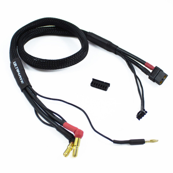 Ultimate 2S CHARGE CABLE LEAD WITH XT60 - 4mm & 5mm BULLET CONNECTOR (60cm) Coast 2 Coast RC