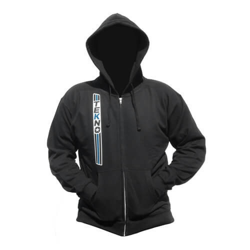 Tekno RC “Stripe” Zippered Hoodie (vertical design, black) Coast 2 Coast RC