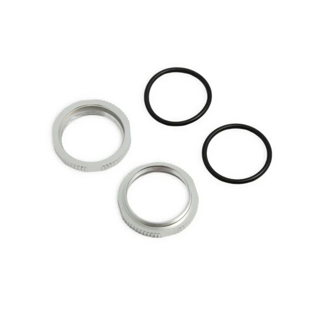 TKR6013BX – Shock Adjustment Collars (short, aluminum, Clear ano, 2pcs)