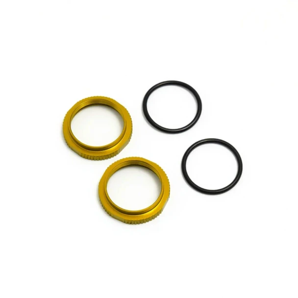 TKR6013BY – Shock Adjustment Collars (short, aluminum, YELLOW ano, 2pcs)