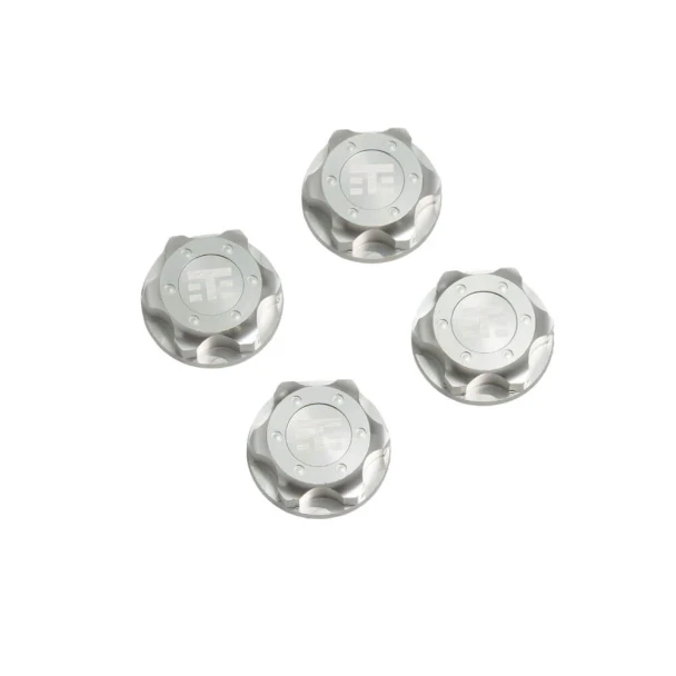 TKR5116BX Wheel Nuts (RC Logo, 17mm, serrated, CLEAR anodized, M12x1.0, 4pcs)