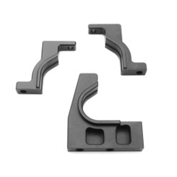 TKR5262 CNC Split Cntr Diff Mount (diff mounts only, 7075, gun metal ano, EB/ET/SCT) Coast 2 Coast RC