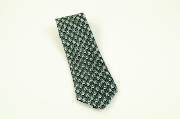 Grey Silk Tie OCG Compass & G