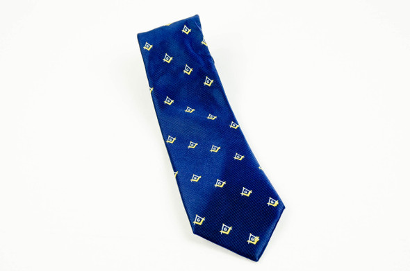 Navy Poly Tie Compass & G