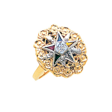 O.E.S. Gold Ring - MAS1768ES