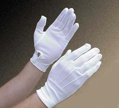 White Cotton Parade Gloves