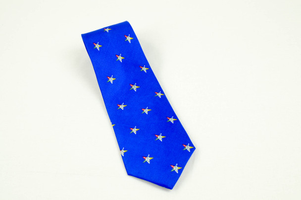 Royal Blue Silk Tie with Eastern Star