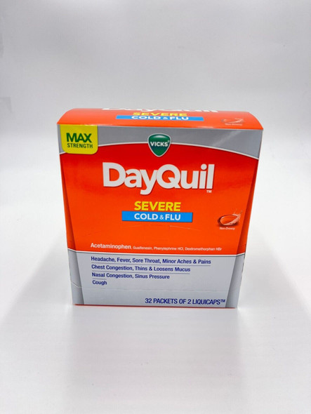 Vicks Dayquil & Nyquil Severe Cold & Flu 32 Count - Pack of 2