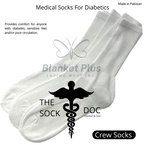 The Sock Doc Men Crew Socks Size 10 - 13