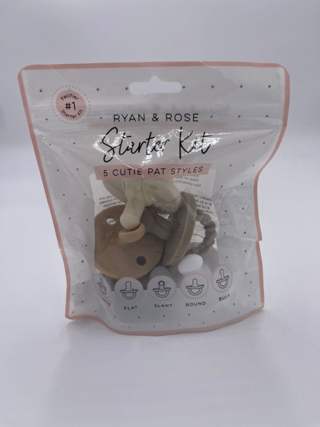 Ryan & Rose Cutie PAT Pacifier Kit - Neutral. NEW