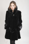 'Vanessa' Sheared Saga Mink Coat