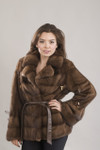 Bianca Saga Mink Belted Jacket