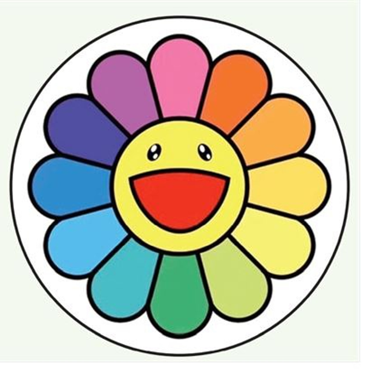 Button Magnet - Smiley Flower