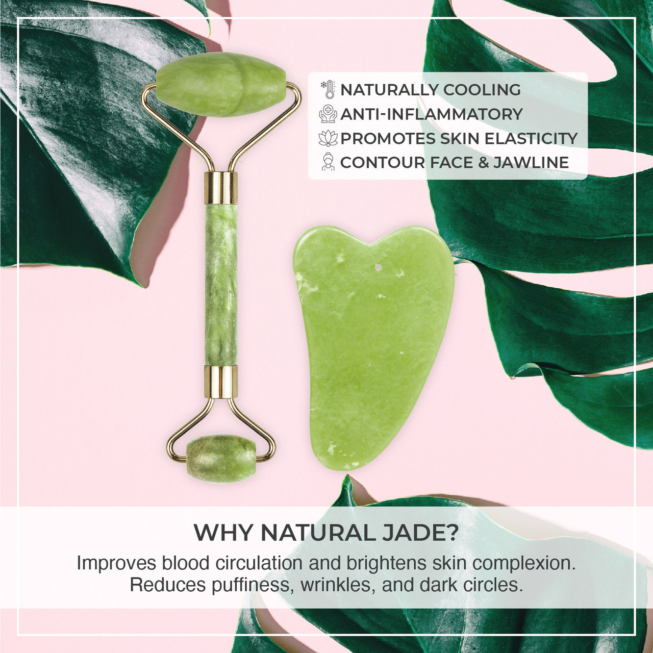 Face Roller/Gua Sha Kit Jade inspired living