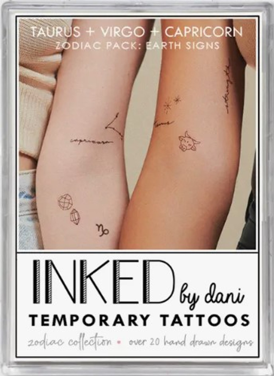 Amazon.com : Zodiac Temporary Tattoos | Pack of 15 | MADE IN THE USA | Skin  Safe | Removable (Capricorn) : Beauty & Personal Care