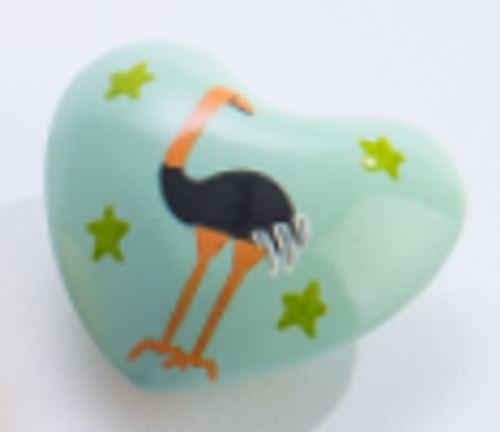 Chime Heart - Zoo Animals/Ostrich