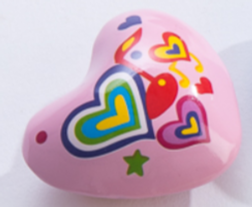 Chime Heart - Classic/Hearts & Music Note on Pink