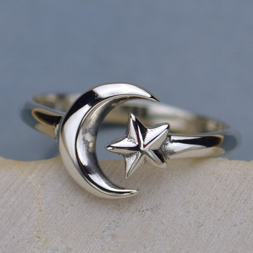 Ring/Adjustable - Moon & Star Ring/Adjustable - Moon & Star