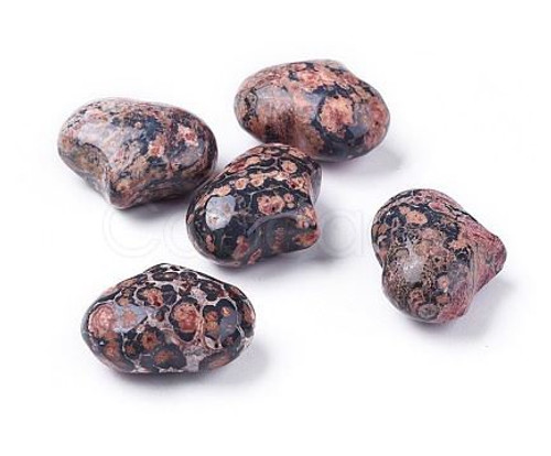 Gemstone Heart/Small - Leopard Skin Jasper