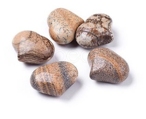 Gemstone Heart/Small - Picture Jasper