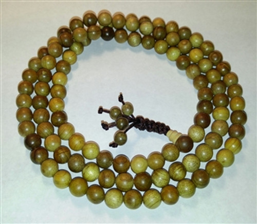Mala Beads - Gold Phoebe Wood Mala Beads - Gold Phoebe Wood