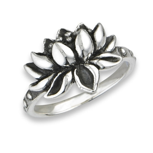 Sale Ring - Lotus Flower/Solid Sale Ring - Lotus Flower/Solid
