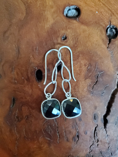 Earrings - Black Onyx/Faceted